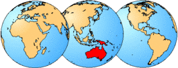 distribution of living members of the family Myobatrachinae